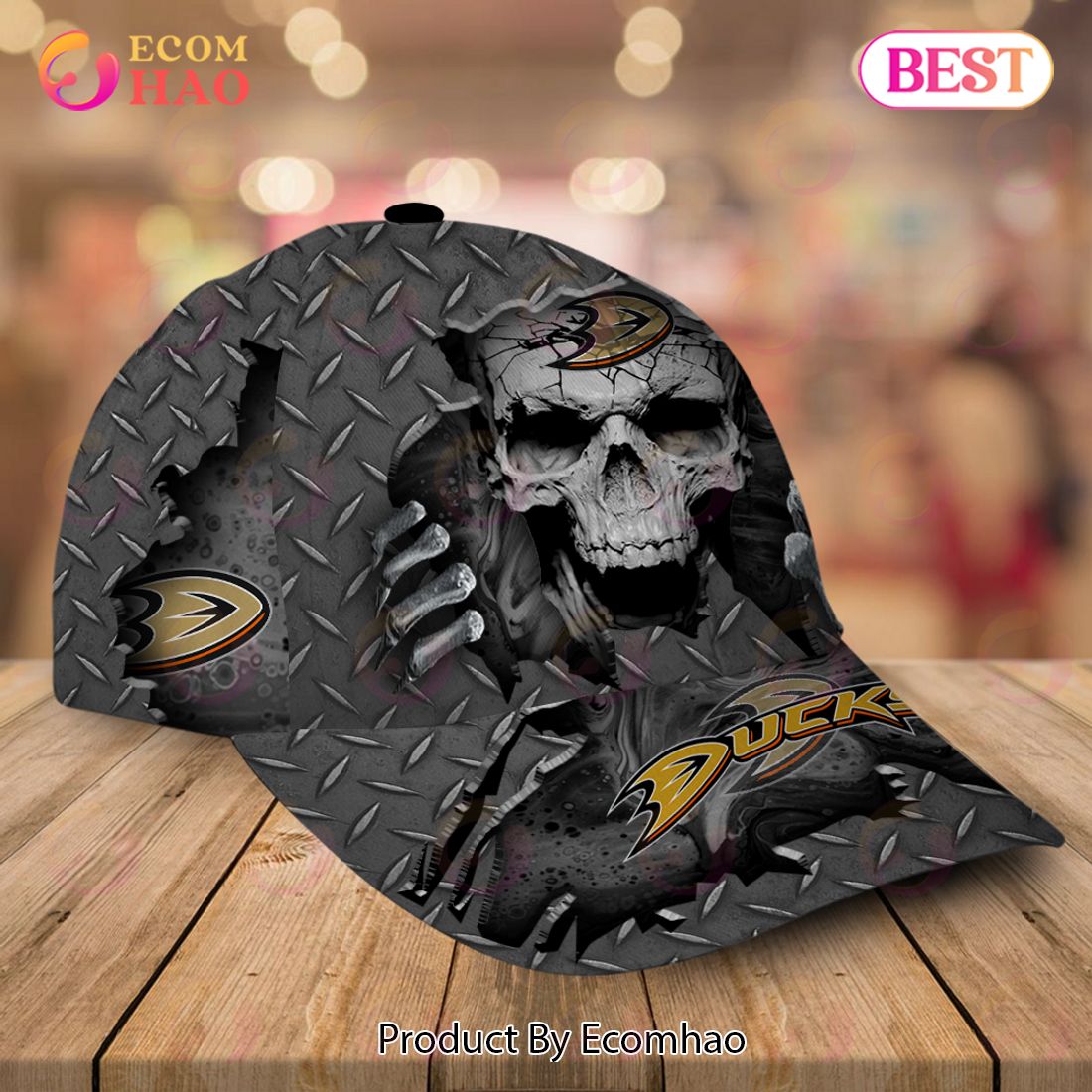 NHL Anaheim Ducks-Personalized NHL Skull Cap