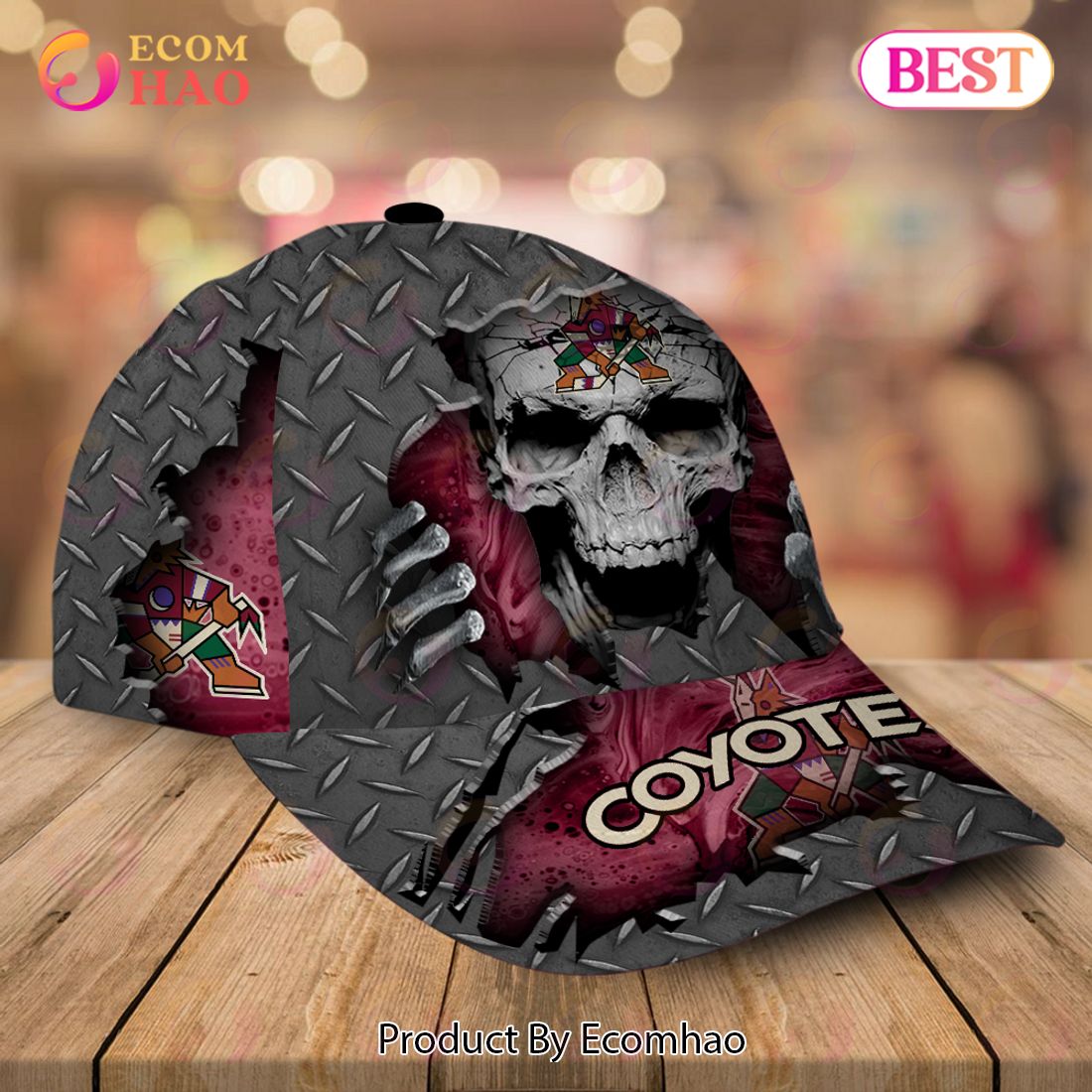 NHL Arizona Coyotes-Personalized NHL Skull Cap