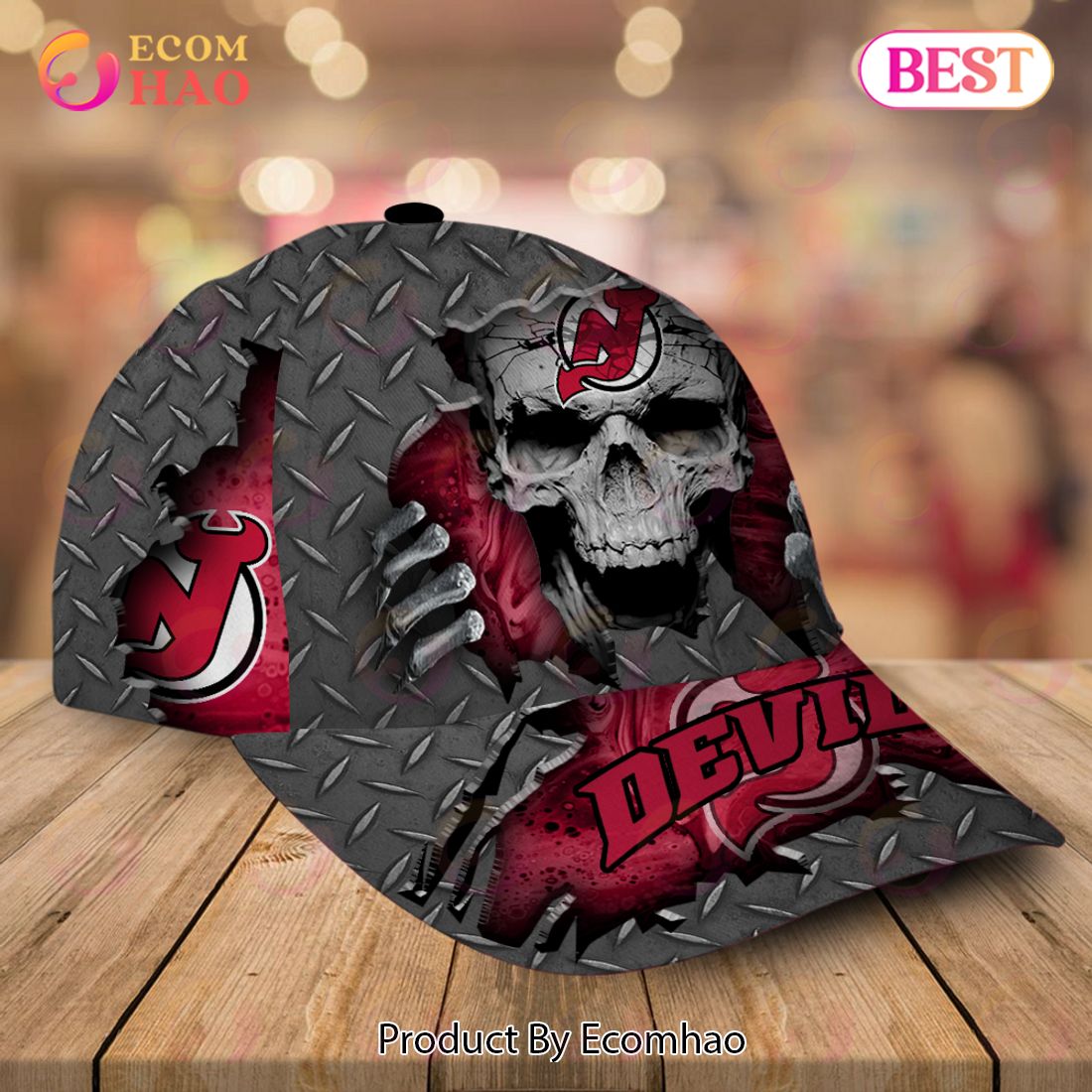 NHL New Jersey Devils-Personalized NHL Skull Cap