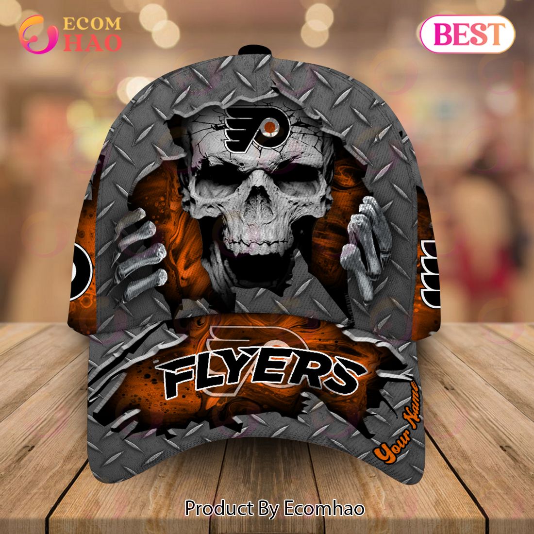 NHL Philadelphia Flyers-Personalized NHL Skull Cap