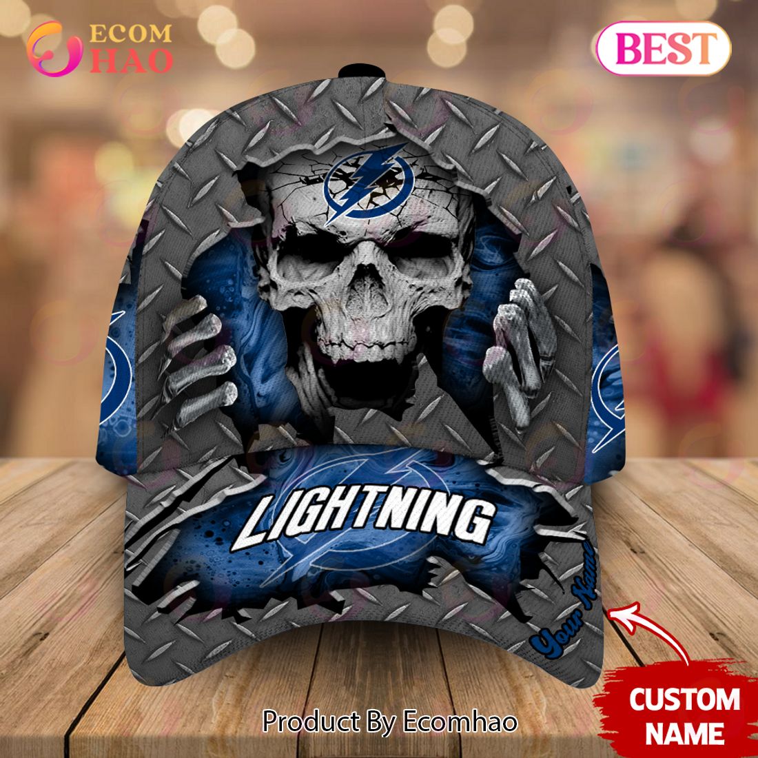 NHL Tampa Bay Lightning-Personalized NHL Skull Cap