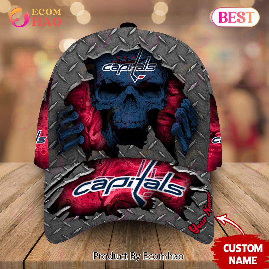 NHL Washington Capitals-Personalized NHL Skull Cap