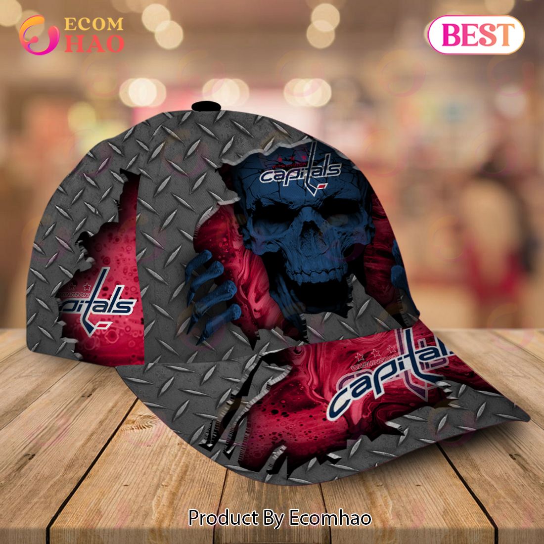 NHL Washington Capitals-Personalized NHL Skull Cap