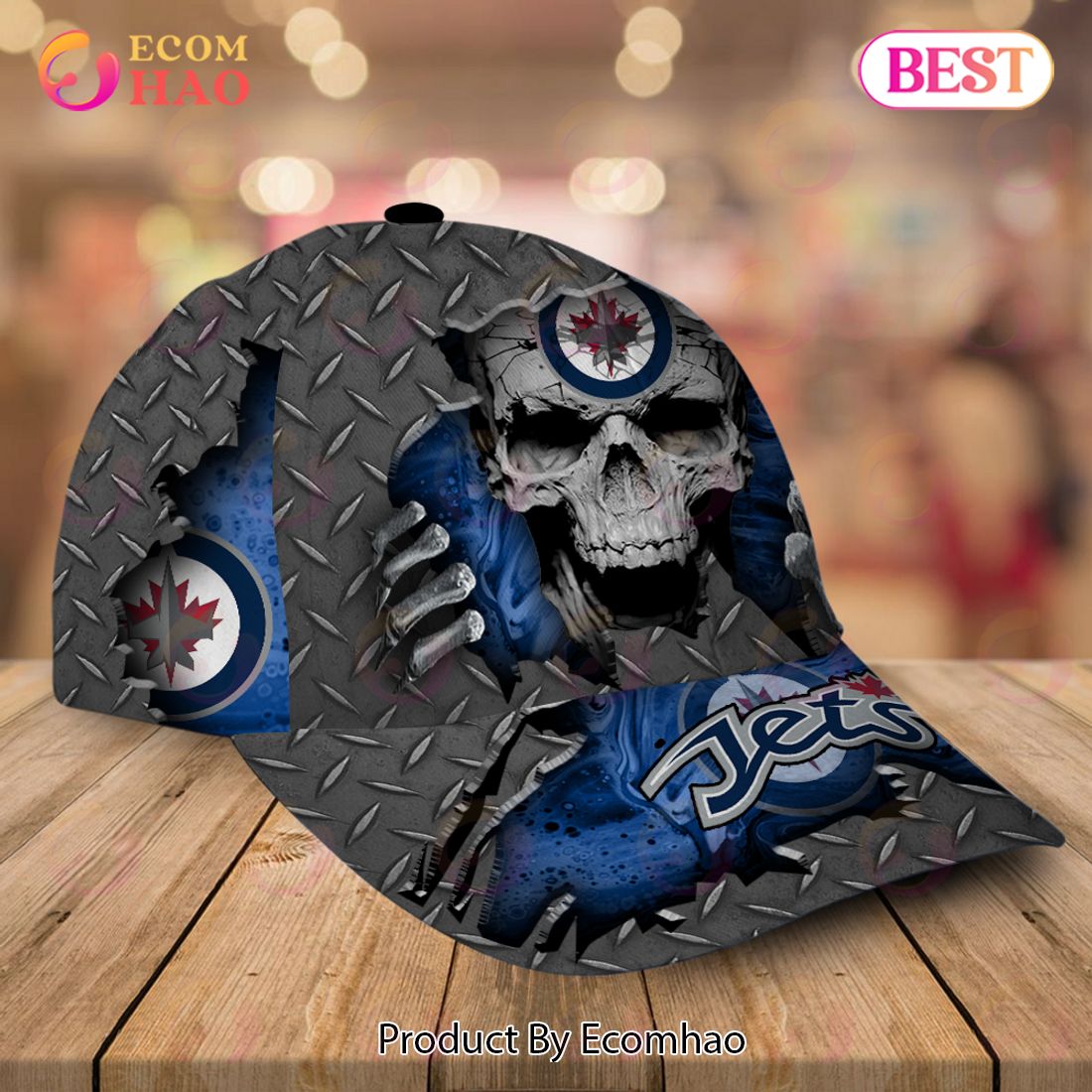 NHL Winnipeg Jets-Personalized NHL Skull Cap