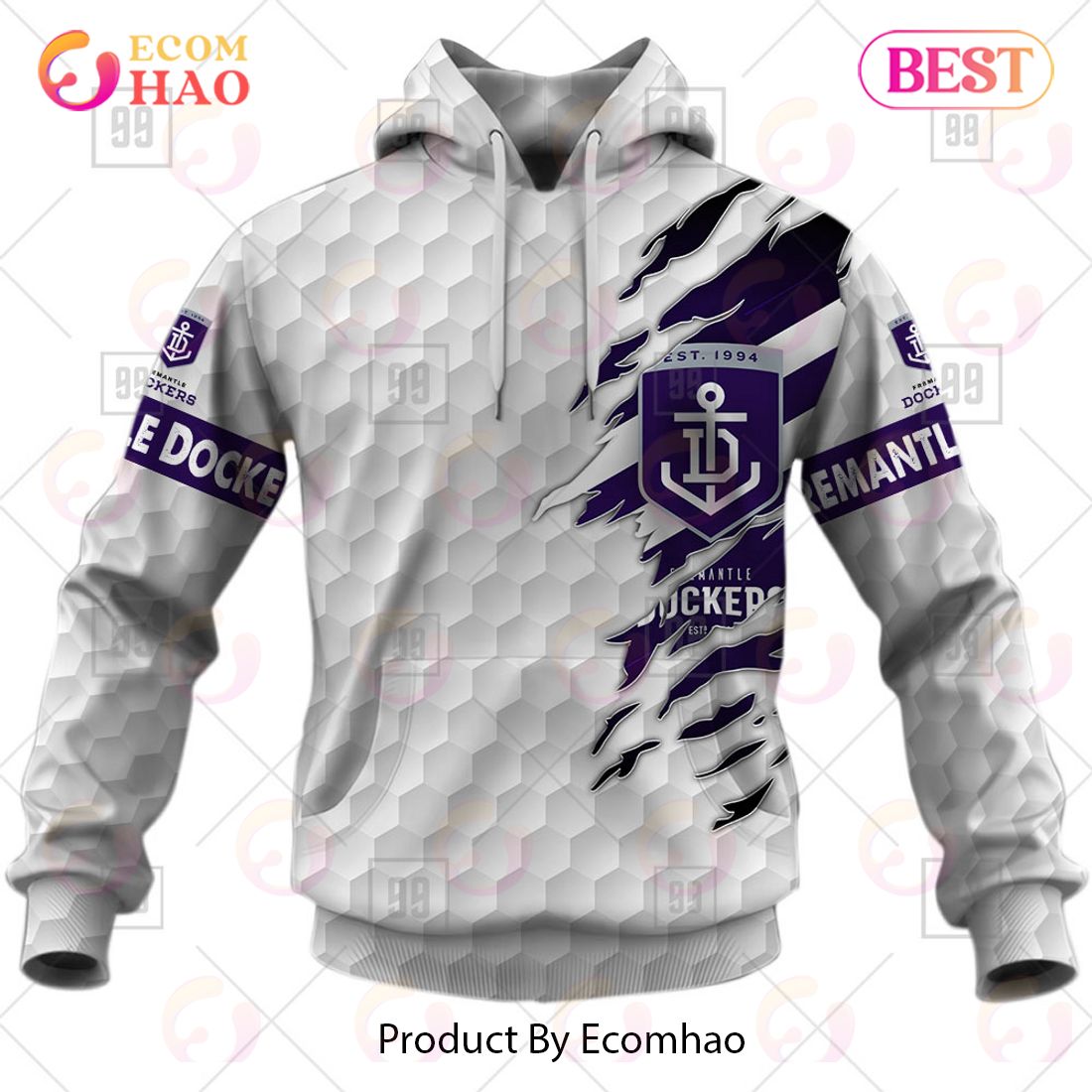 Personalized Golf AFL Fremantle Dockers 3D Hoodie