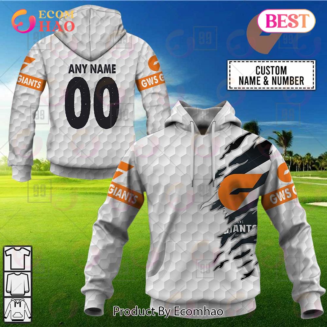 Personalized Golf AFL Greater Western Sydney Giants 3D Hoodie