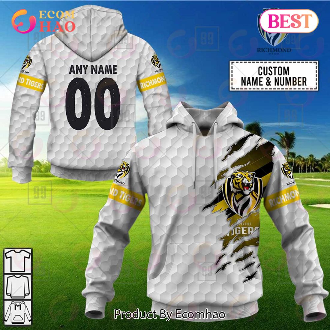 Personalized Golf AFL Melbourne Demons 3D Hoodie