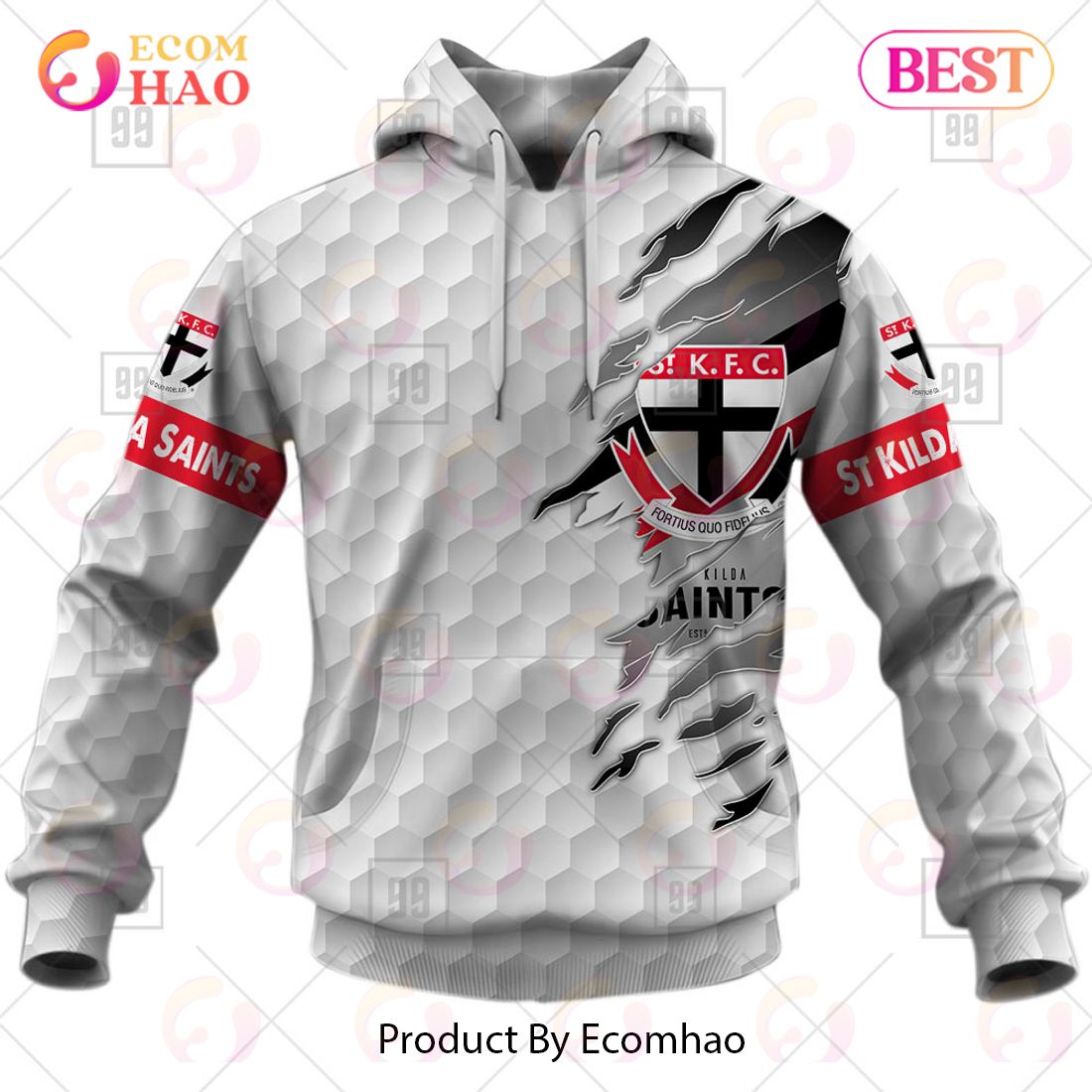 Personalized Golf AFL St Kilda Saints 3D Hoodie