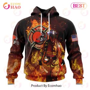 NFL Cleveland Browns – Personalized Honor Firefighters – First Responders 3D Hoodie