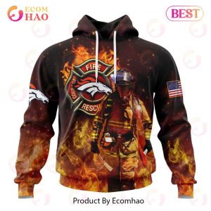 NFL Denver Broncos – Personalized Honor Firefighters – First Responders 3D Hoodie