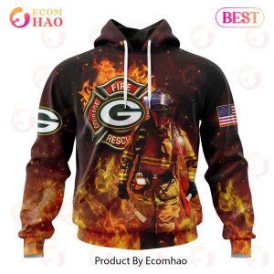 NFL Green Bay Packers – Personalized Honor Firefighters – First Responders 3D Hoodie