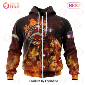 NFL Los Angeles Chargers – Personalized Honor Firefighters – First Responders 3D Hoodie
