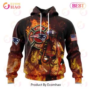 NFL New England Patriots – Personalized Honor Firefighters – First Responders 3D Hoodie