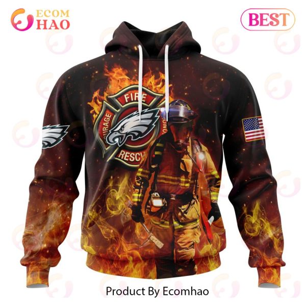 NFL Philadelphia Eagles – Personalized Honor Firefighters – First Responders 3D Hoodie