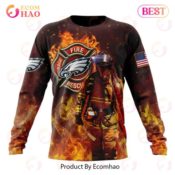 NFL Philadelphia Eagles – Personalized Honor Firefighters – First Responders 3D Hoodie