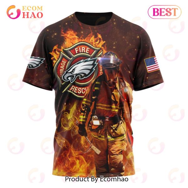 NFL Philadelphia Eagles – Personalized Honor Firefighters – First Responders 3D Hoodie