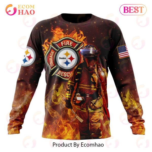 NFL Pittsburgh Steelers – Personalized Honor Firefighters – First Responders 3D Hoodie