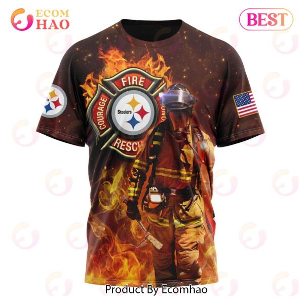 NFL Pittsburgh Steelers – Personalized Honor Firefighters – First Responders 3D Hoodie