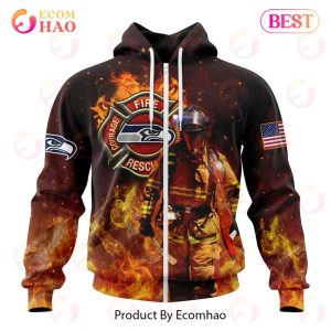 NFL Seattle Seahawks – Personalized Honor Firefighters – First Responders 3D Hoodie