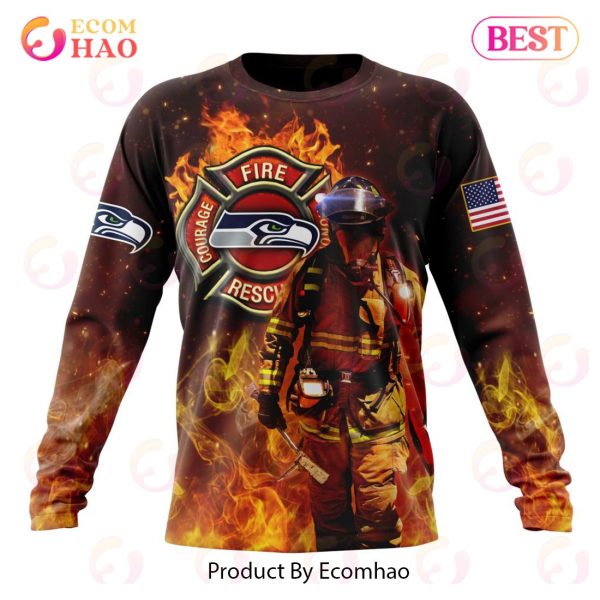 NFL Seattle Seahawks – Personalized Honor Firefighters – First Responders 3D Hoodie