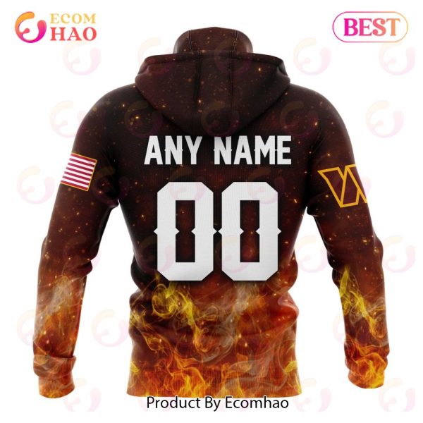 NFL Washington Commanders – Personalized Honor Firefighters – First Responders 3D Hoodie