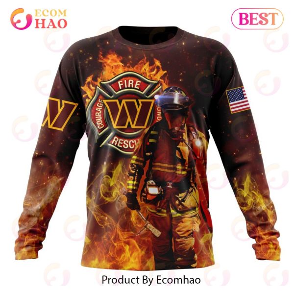 NFL Washington Commanders – Personalized Honor Firefighters – First Responders 3D Hoodie