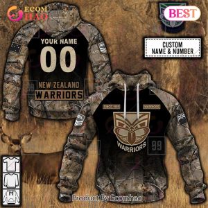 Personalized NRL New Zealand Warriors Camouflage 3D Hoodie