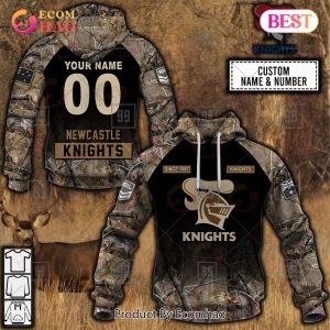 Personalized NRL Newcastle Knights Camouflage 3D Hoodie