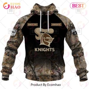 Personalized NRL Newcastle Knights Camouflage 3D Hoodie