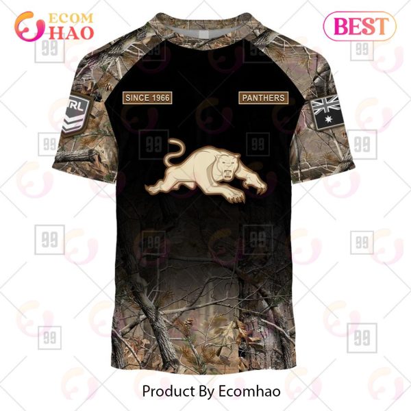 Personalized NRL Penrith Panther Camouflage 3D Hoodie