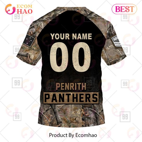 Personalized NRL Penrith Panther Camouflage 3D Hoodie