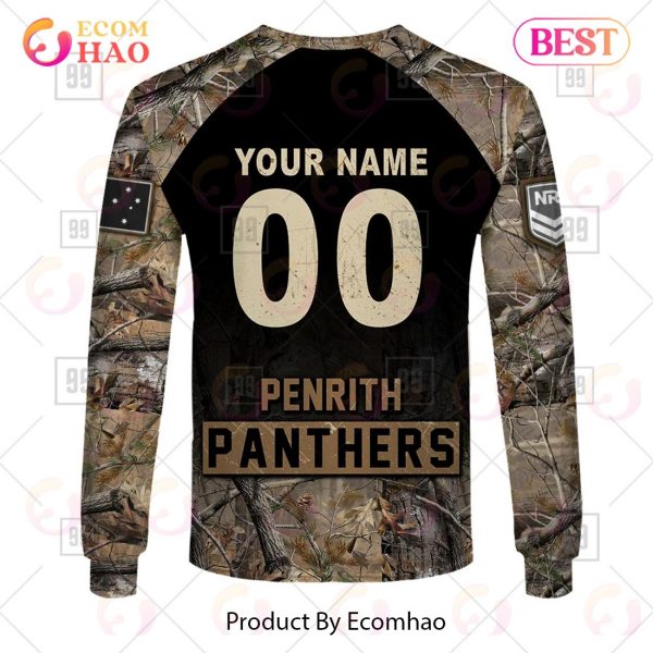 Personalized NRL Penrith Panther Camouflage 3D Hoodie