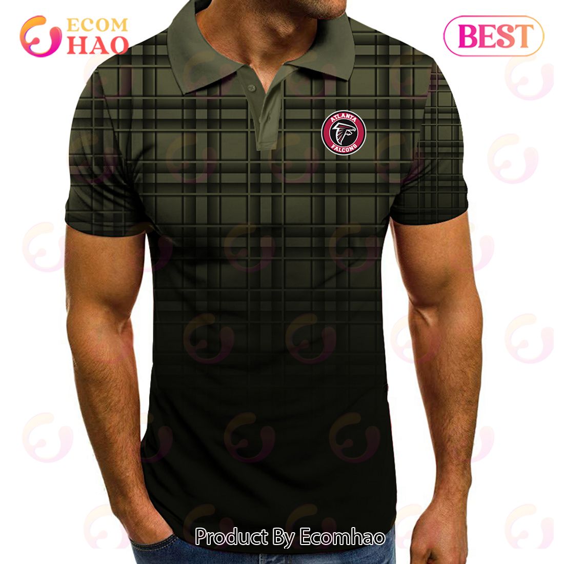 NFL Chicago Bears Polo Tartan Gradient