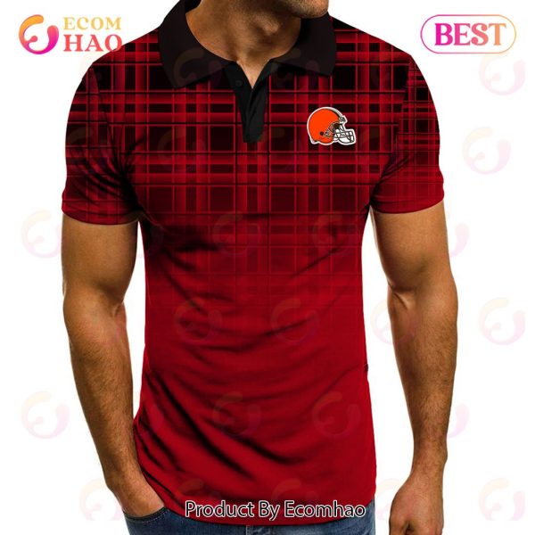 NFL Cleveland Browns Polo Tartan Gradient