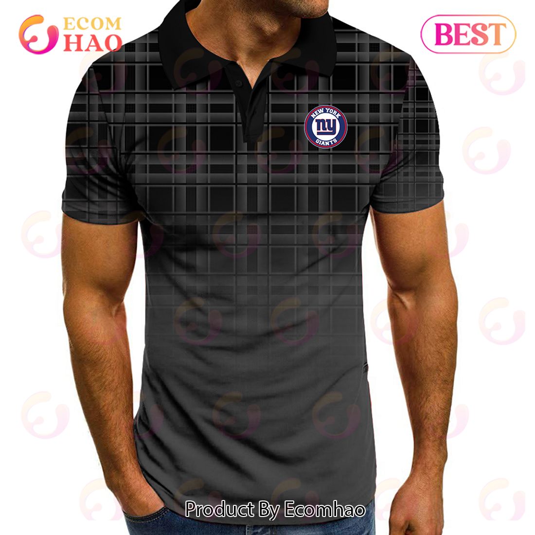 NFL New York Giants Polo Tartan Gradient V2