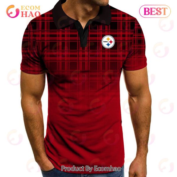 NFL Pittsburgh Steelers Polo Tartan Gradient