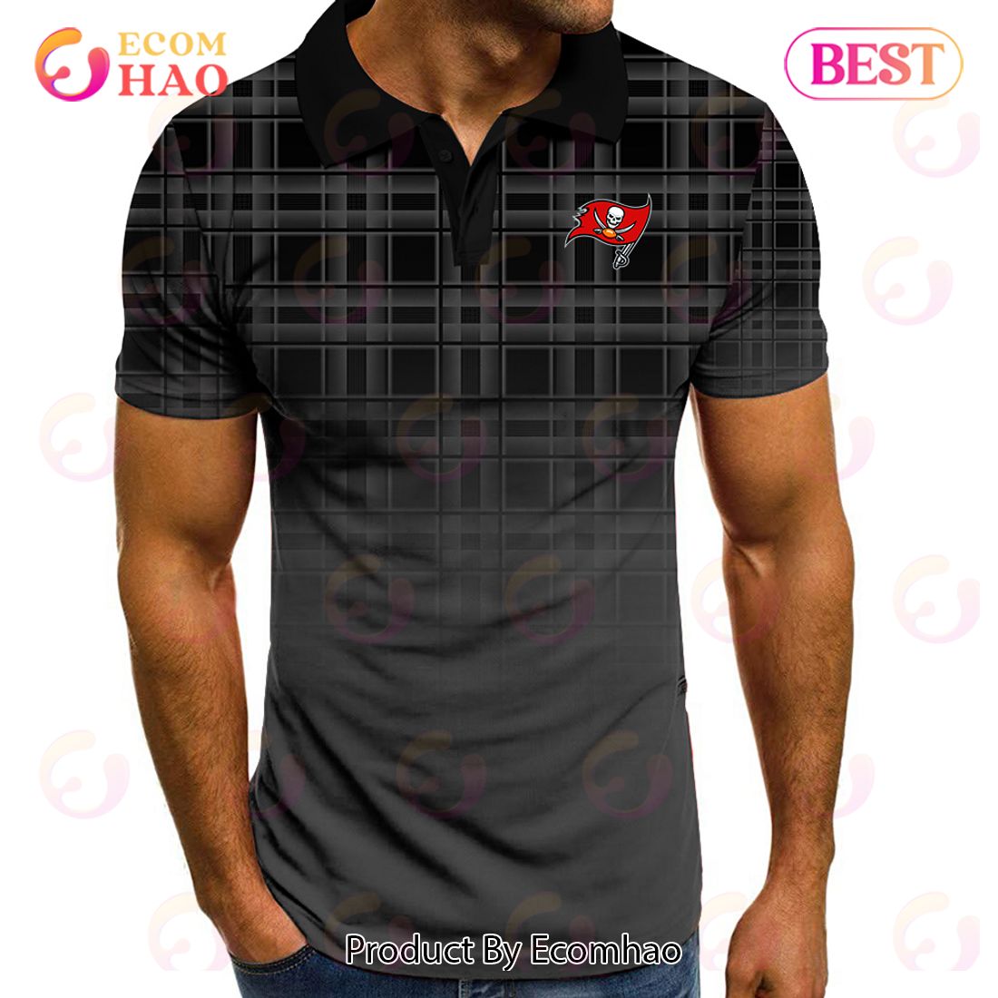 NFL Tampa Bay Buccaneers Polo Tartan Gradient