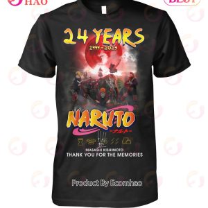 24 Years Of 1999 – 2023 Naruto Masashi Kishimoto Thank You For The Memories T-Shirt