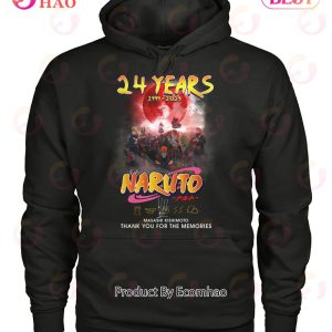 24 Years Of 1999 – 2023 Naruto Masashi Kishimoto Thank You For The Memories T-Shirt