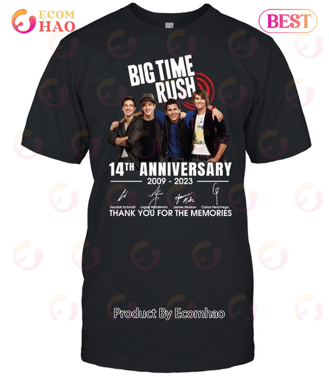 Big Time Rush 14th Anniversary 2009 – 2023 Thank You For The Memories T-Shirt