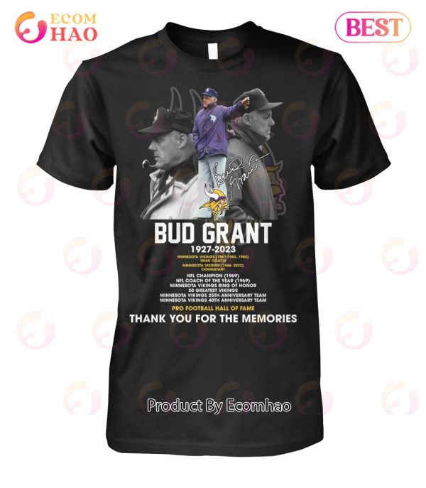 Bub Grant 1927 – 2023 Pro Football Hall Of Fame Thank You For The Memories T-Shirt