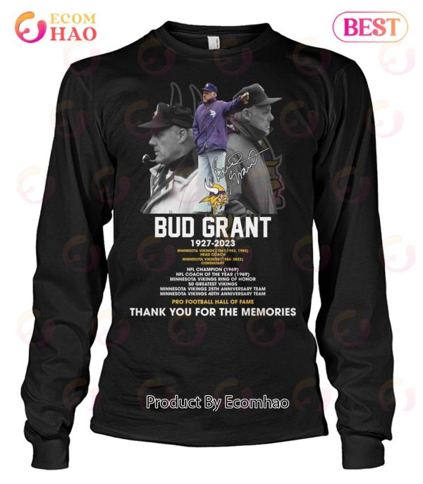 Bub Grant 1927 – 2023 Pro Football Hall Of Fame Thank You For The Memories T-Shirt