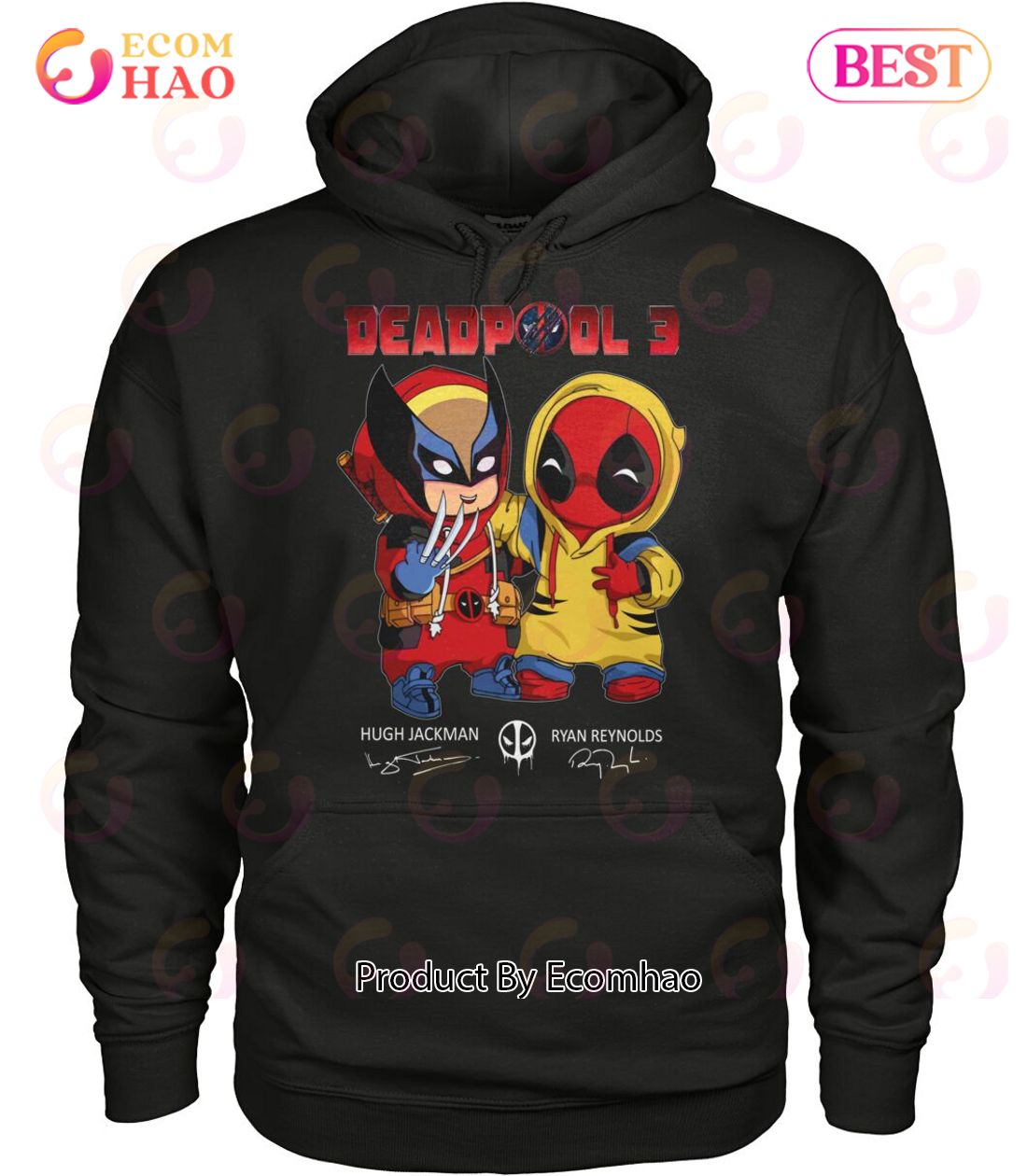 Deadpool 3 Hugh Jackman And Ryan Reynolds Signature T-Shirt