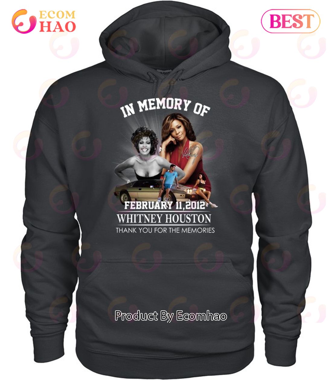 In Memory Of February 11, 2012 Whitney Houston Thank You For The Memories T-Shirt