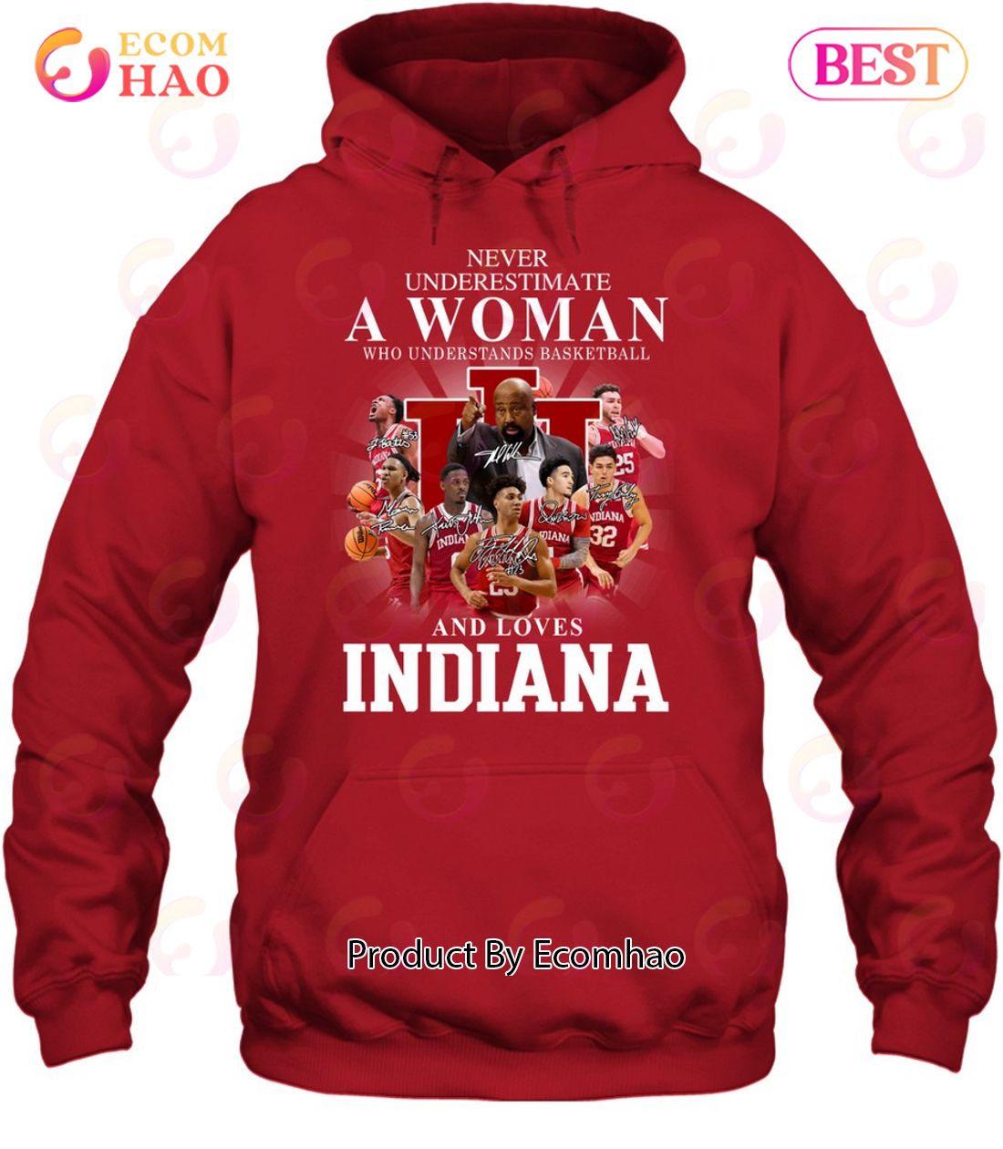 Never Underestimate A Woman Who Understands Basketball And Loves Indiana T-Shirt