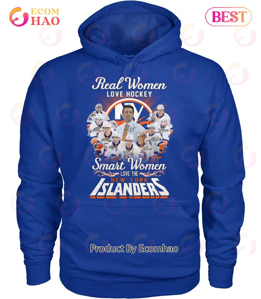 Real Women Love Hockey Smart Women Love The Islanders T-Shirt