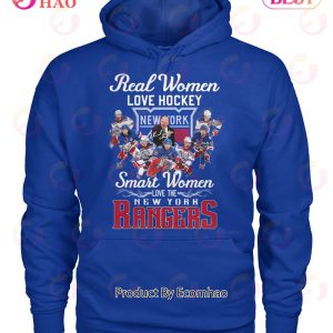 Real Women Love Hockey Smart Women Love The New York Rangers T-Shirt
