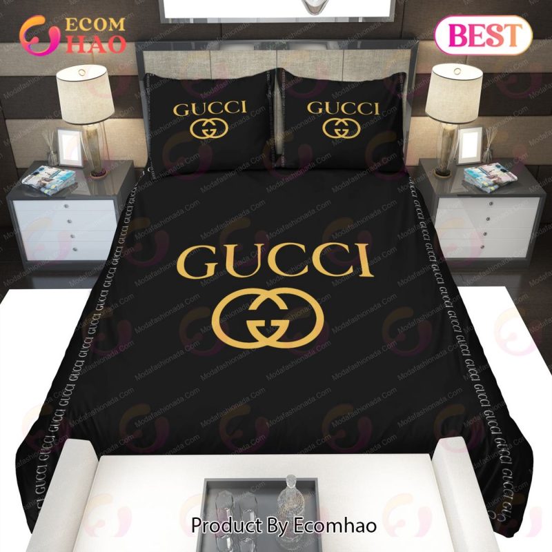 Black Gucci Bedding Sets Home Decoration - Ecomhao Store