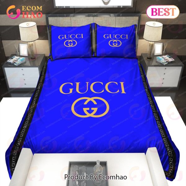 Blue Gucci Bedding Sets Home Decoration