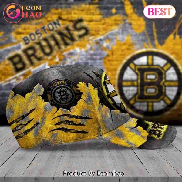 Custom Name NHL Boston Bruins Skull Cap